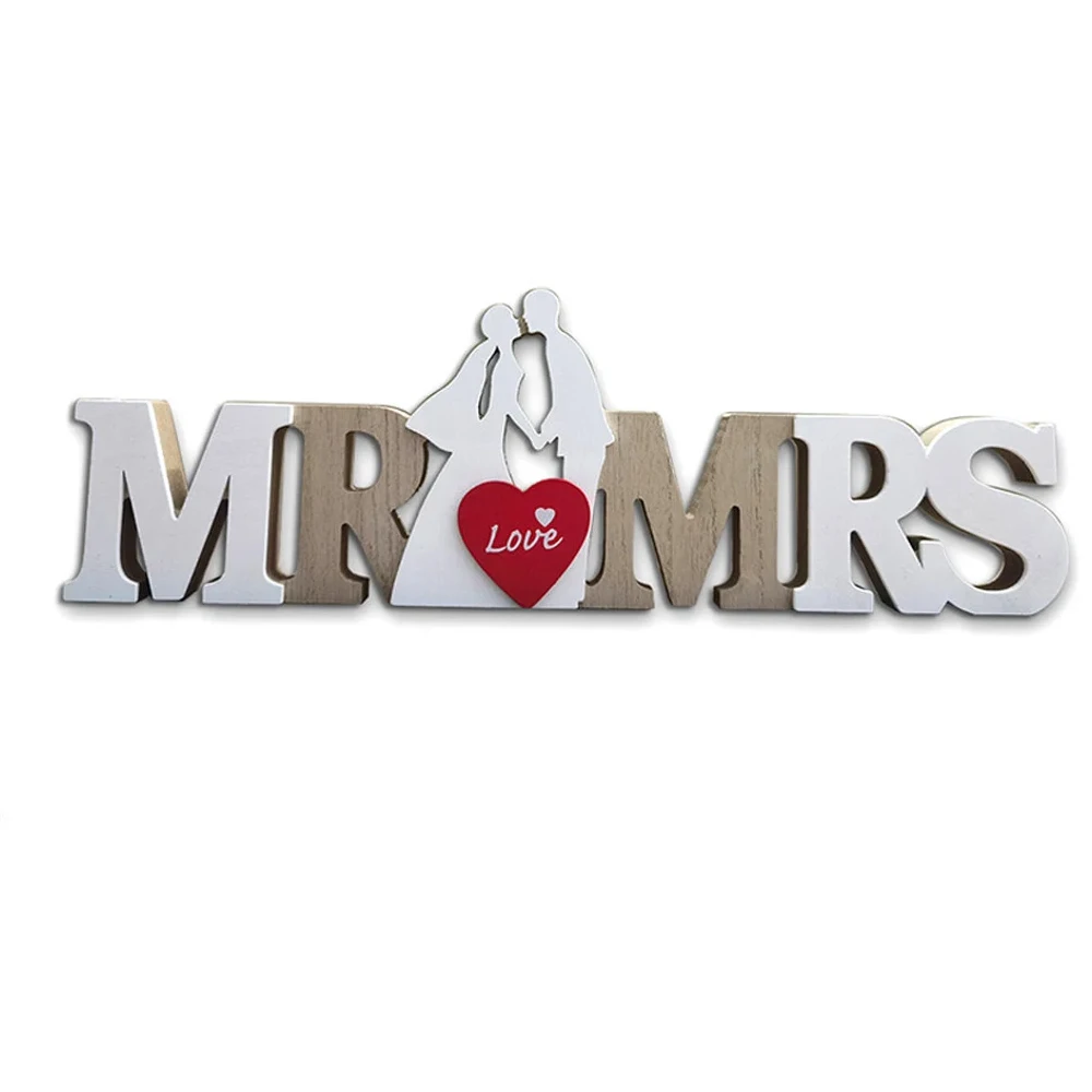 3D Mr&Mrs Signs,Personalisation Wedding Decoration with light,Wooden Anniversary Gift,Desktop Photo folder ornaments,Valentine's