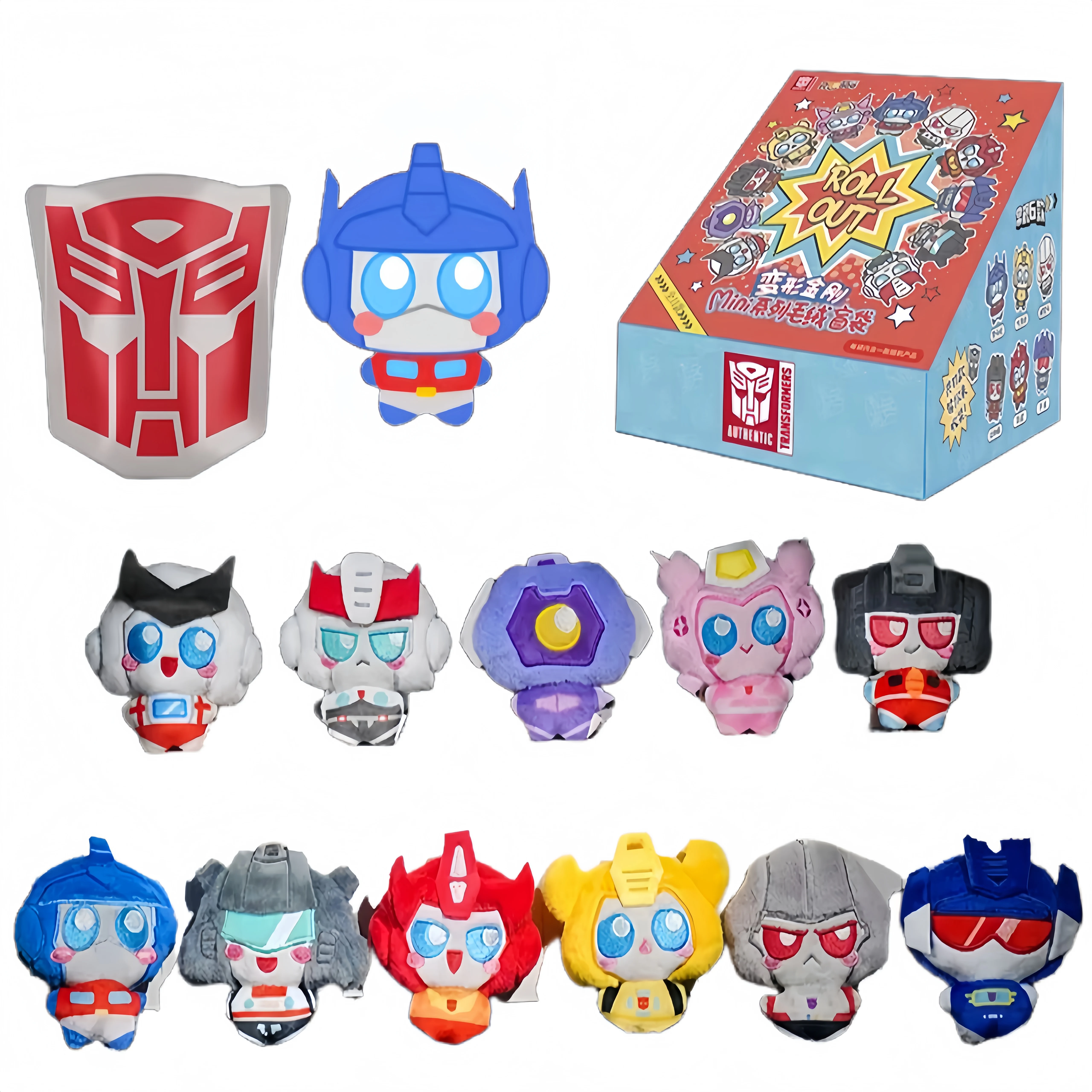 

REESEE Transform Autobots Blind Box Optimus Plush Keychain Starscream Mini Stuffed Toy Hot Fashion Keyring Suprise Holiday Gifts