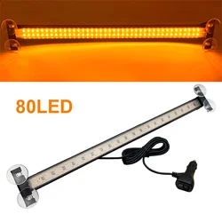 Luces estroboscópicas LED para parrilla de emergencia automática, lámpara de advertencia, barra de parabrisas, linterna de asesor de tráfico, accesorios de coche, 12V, 24V, 80