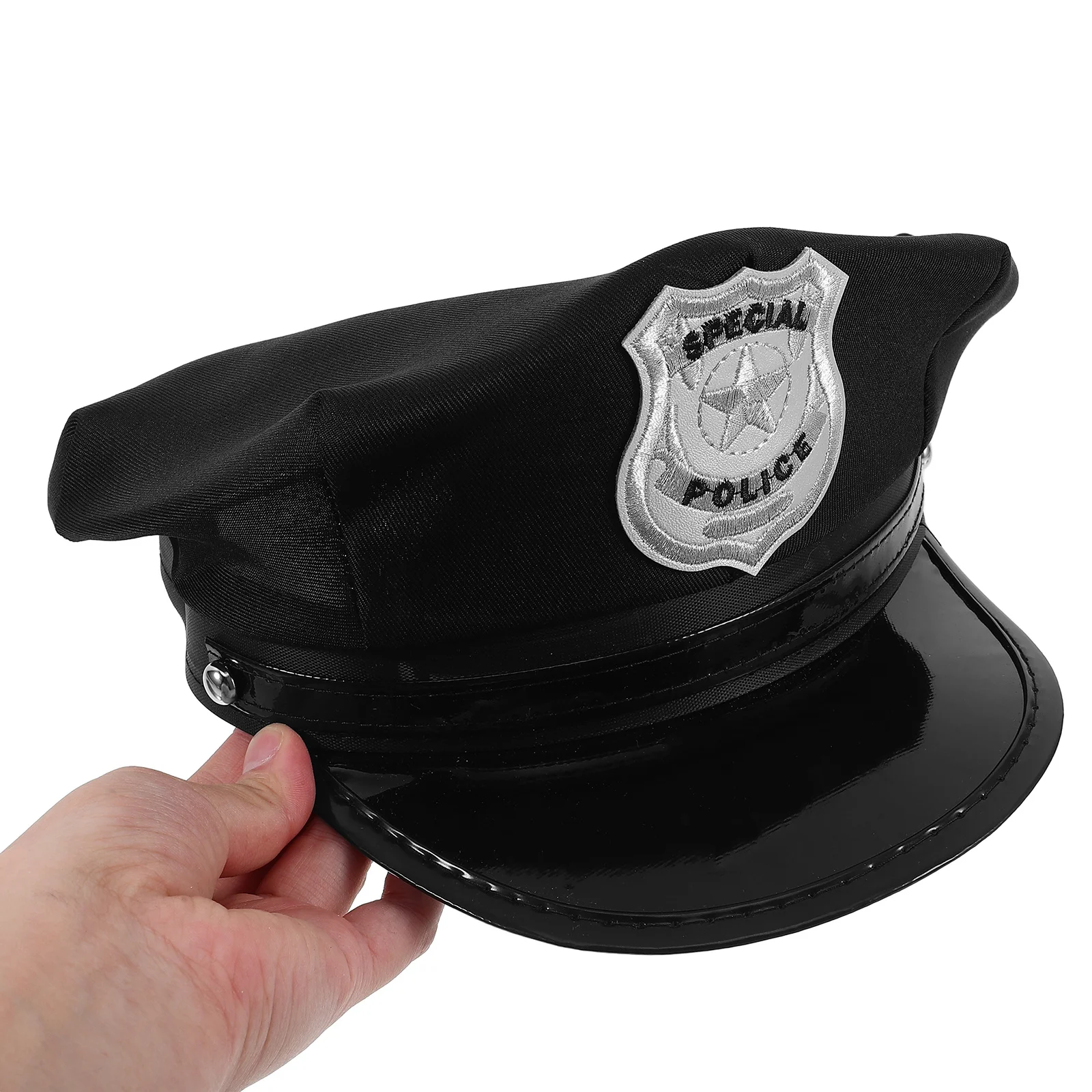 

Classical Badge Police Hat Unique Fashion for Men Women Stage Cosplay Party Performance Masquerade Police Cap