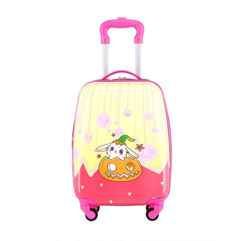 2025 New 18-inch Cartoon Cute Universal Wheel Square Schoolbag for Primary School Students Luggage Luggage Suitcase