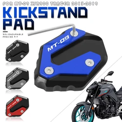 CNC Kickstand Extension Plate For YAMAHA MT-09 MT09 MT 09 Tracer XSR900 2013-2019 Stand Support Plate Enlarger Pad