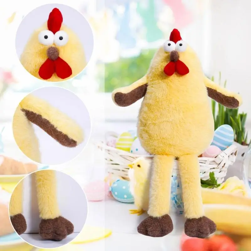 Long Legs Chicken Stuffed Animals Chicken Toy Soft Comfortable Chicken Early Education Toddlers Toy