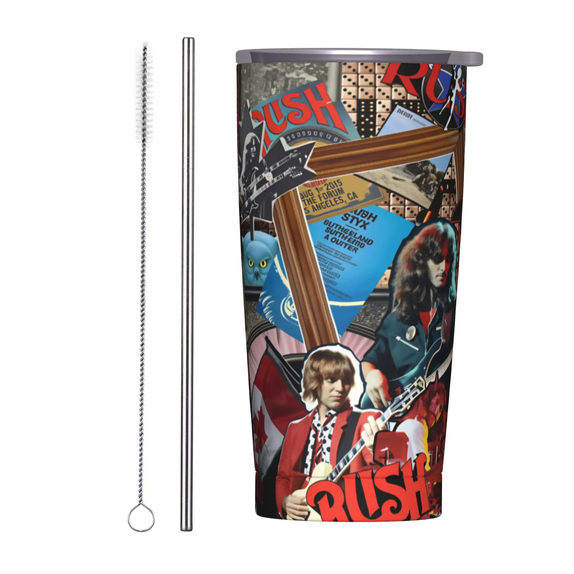 Rush Band Tumbler  Portable Cold Drink Water Bottle Stainless Steel Beach Thermal Cups,