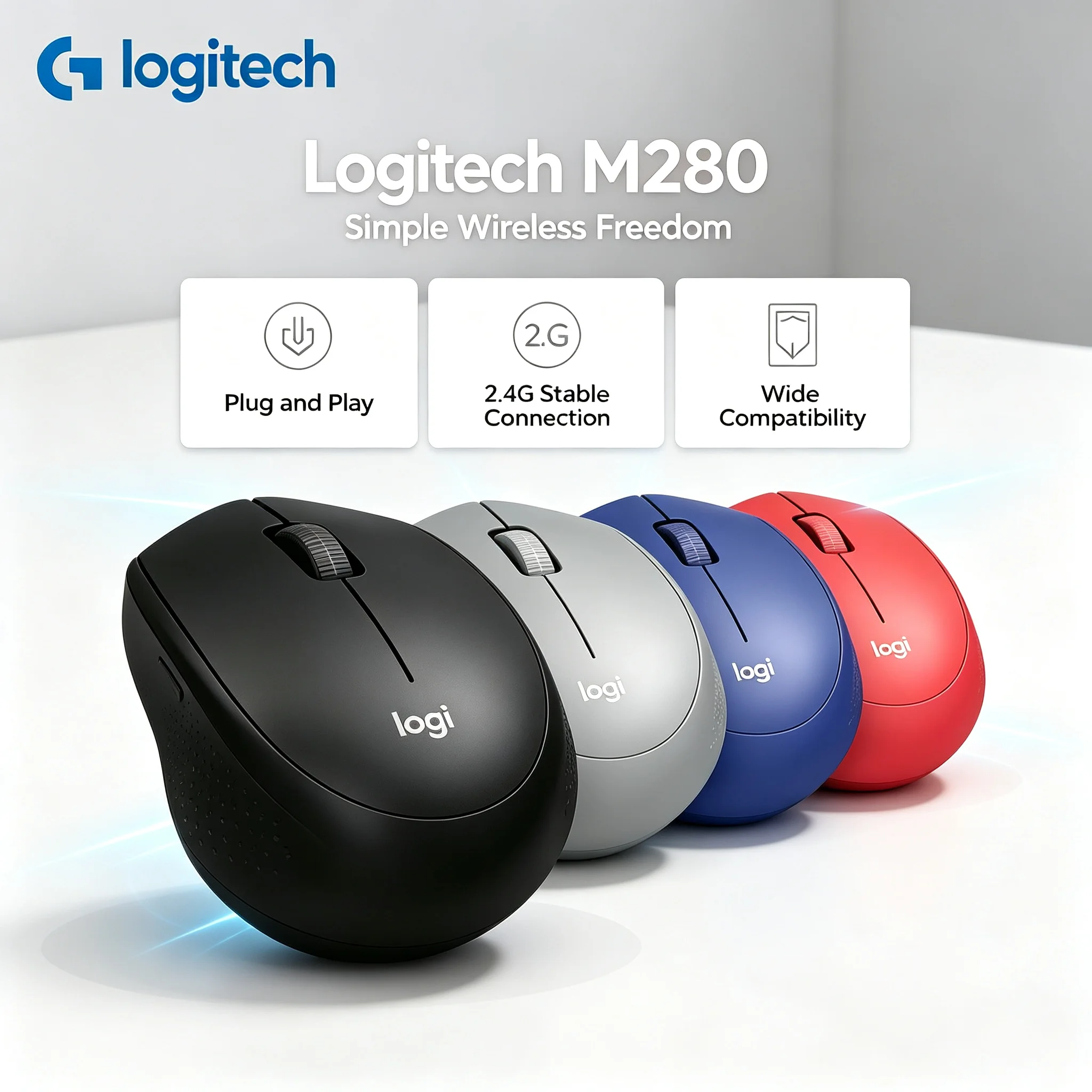 Logitech M280 Long Lasting Battery Wireless Mouse