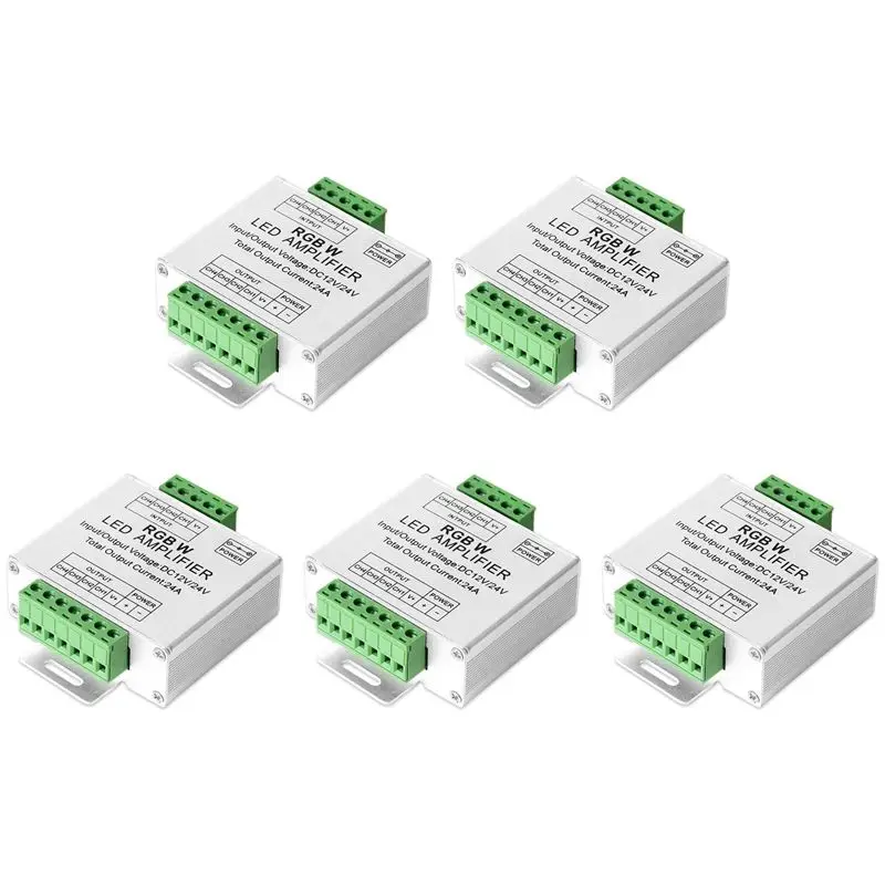 

Контроллер-усилитель для светодиодных лент LLCS-5X RGB/RGBW 5050, совместимый с 4-контактными/5-контактными светодиодными лентами 5050SMD DC12V/DC24V