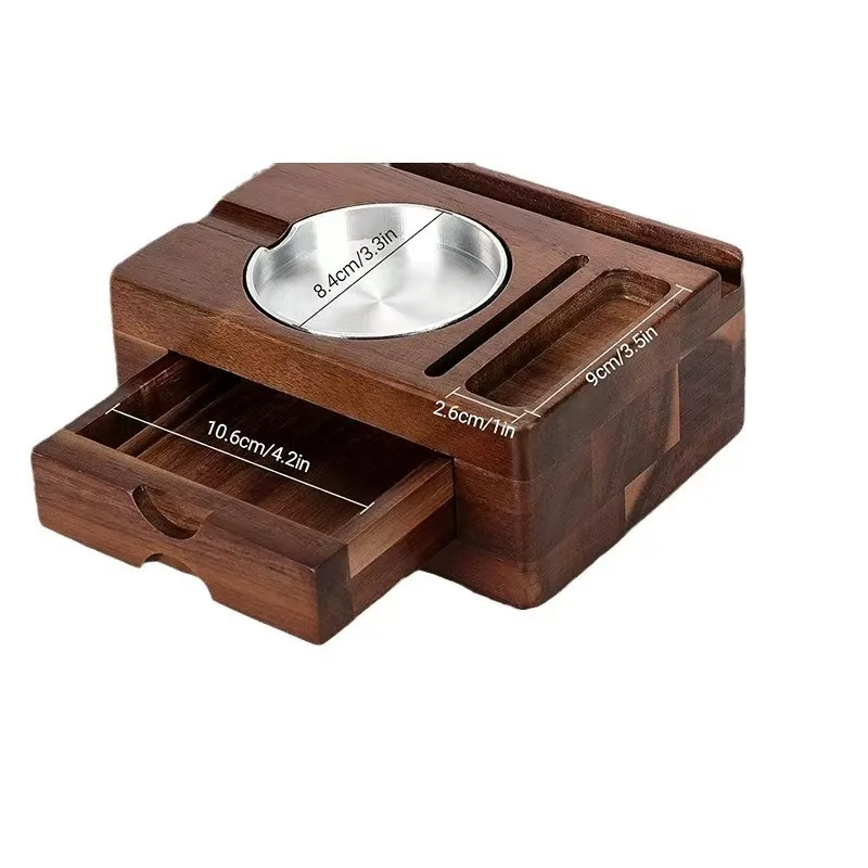 

American wood cigar ash box, solid wood drawer ashtray, portable solid wood ash box