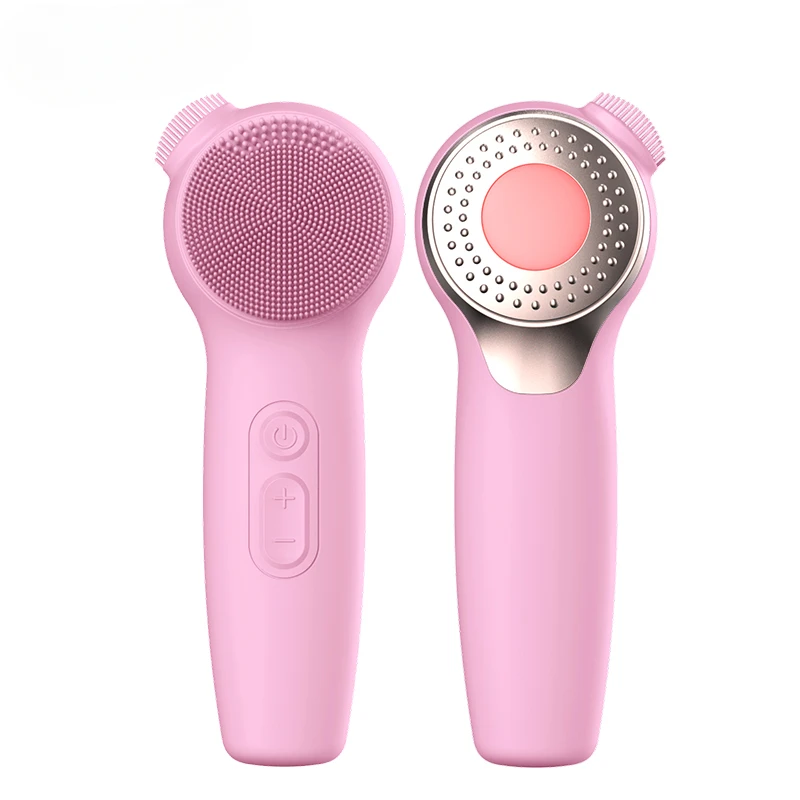 Electrics Facial Cleansing Brush Face Massages for Cleansing and Exfoliatings Silicones Face Scrubs Brush，Red Blue LED Lighting