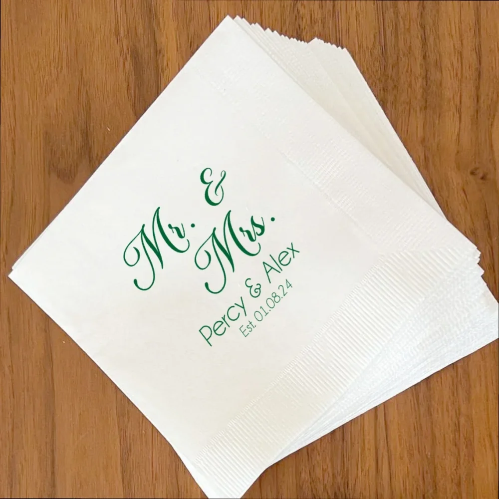 

Персонализированные салфетки, свадебные салфетки на заказ, салфетки для напитков, вечерние инициалы, монограмма, принт на день рождения, обени, коктейльные свадебные салфетки