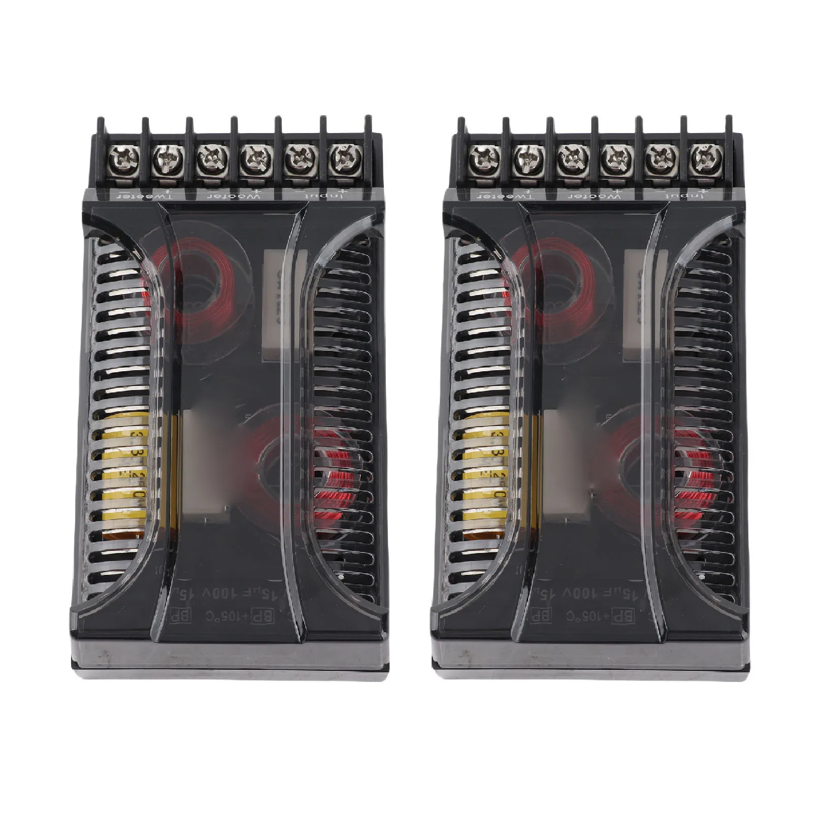 2 قطعة 2-Way سيارة الصوت كروس العالمي المتكلم مقسم التردد مع حماية التيار الزائد #1