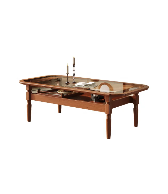 Nordic classy Luxury multifunctional coffee tables set wooden tea table living room furniture