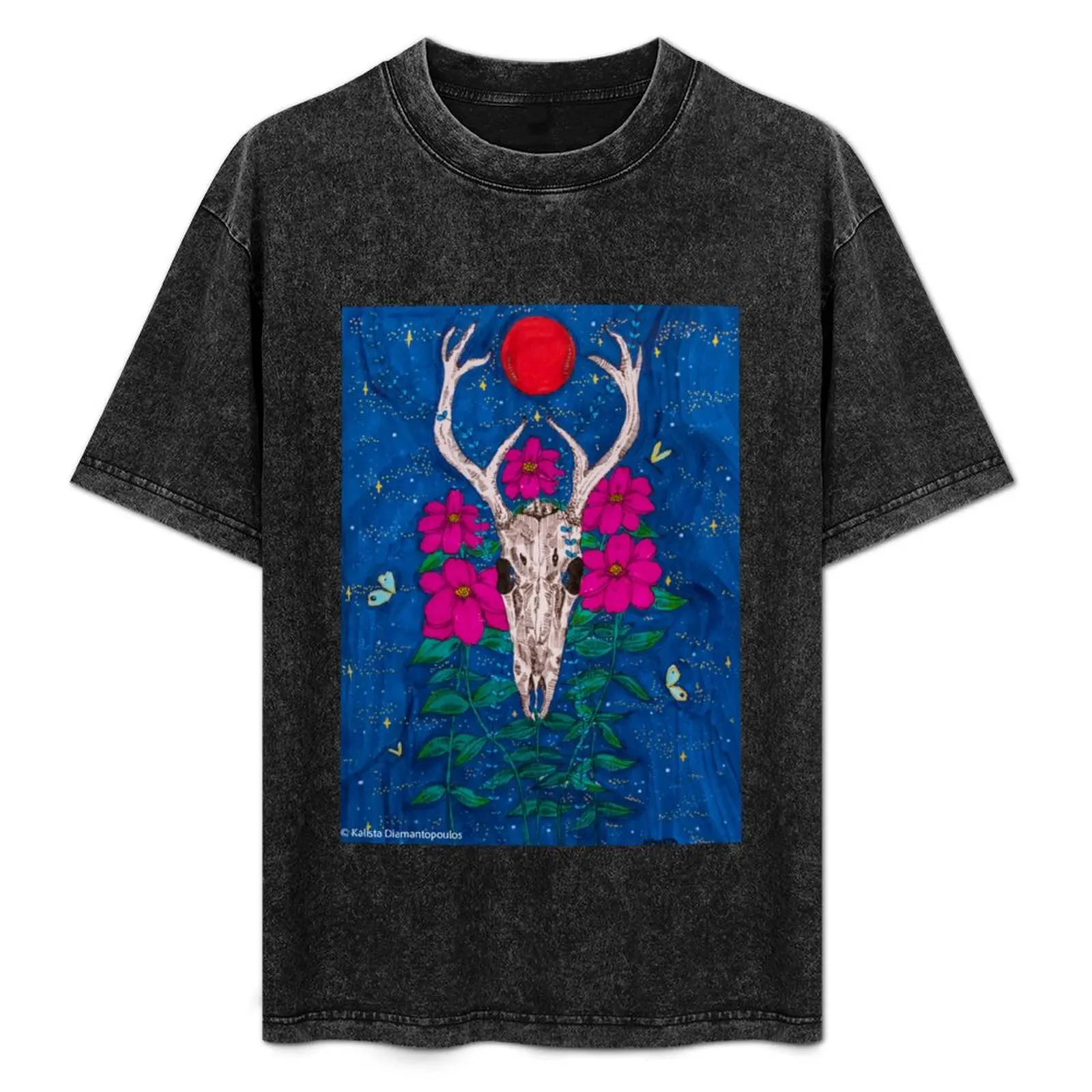 

Skull T-Shirt korean fashion funny gifts plus size tops plain black t shirts men