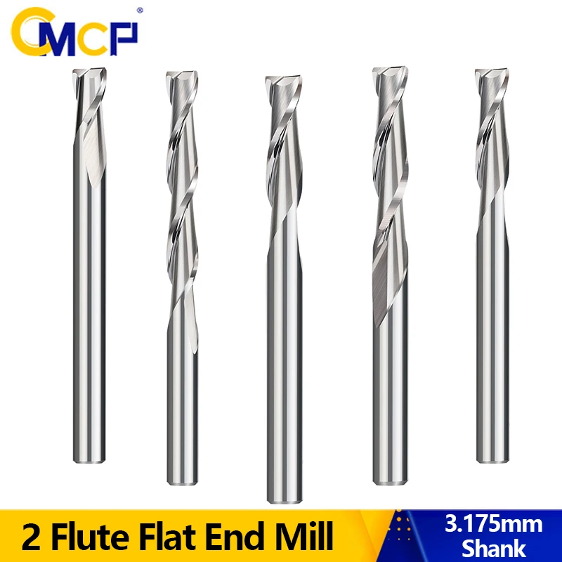 

Фреза концевая твердосплавная CMCP, 1 шт., 2-зубая, плоская, хвостовик 3,175 мм, с протяжкой вверх, квадратная, для гравировки, для станков с ЧПУ