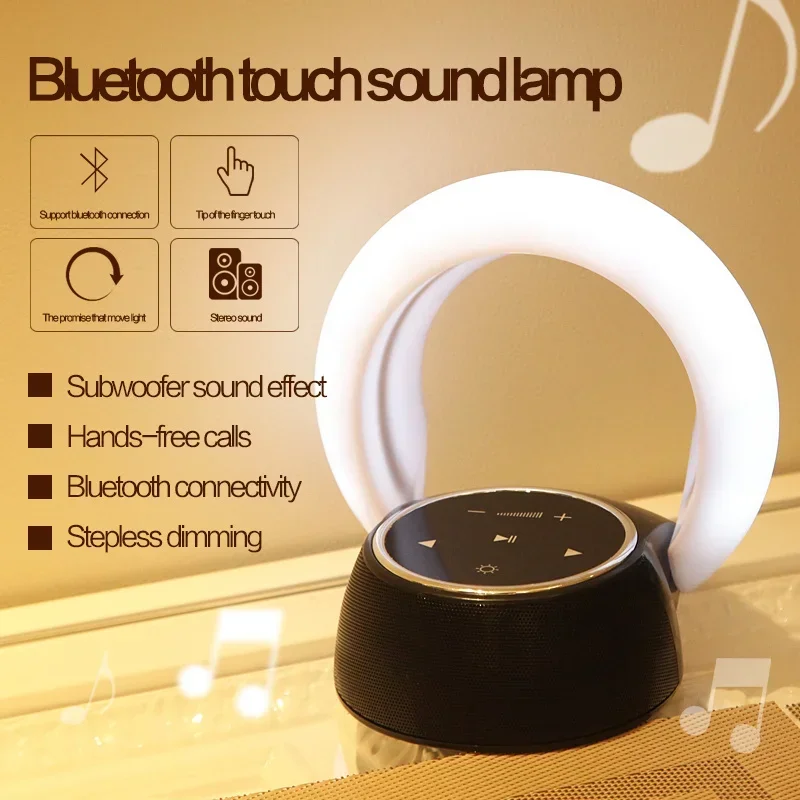 LED Folding Creative Bluetooth Touch Sound Light Subwoofer Stereo Speaker Atmosphere Night Light table lamp for study