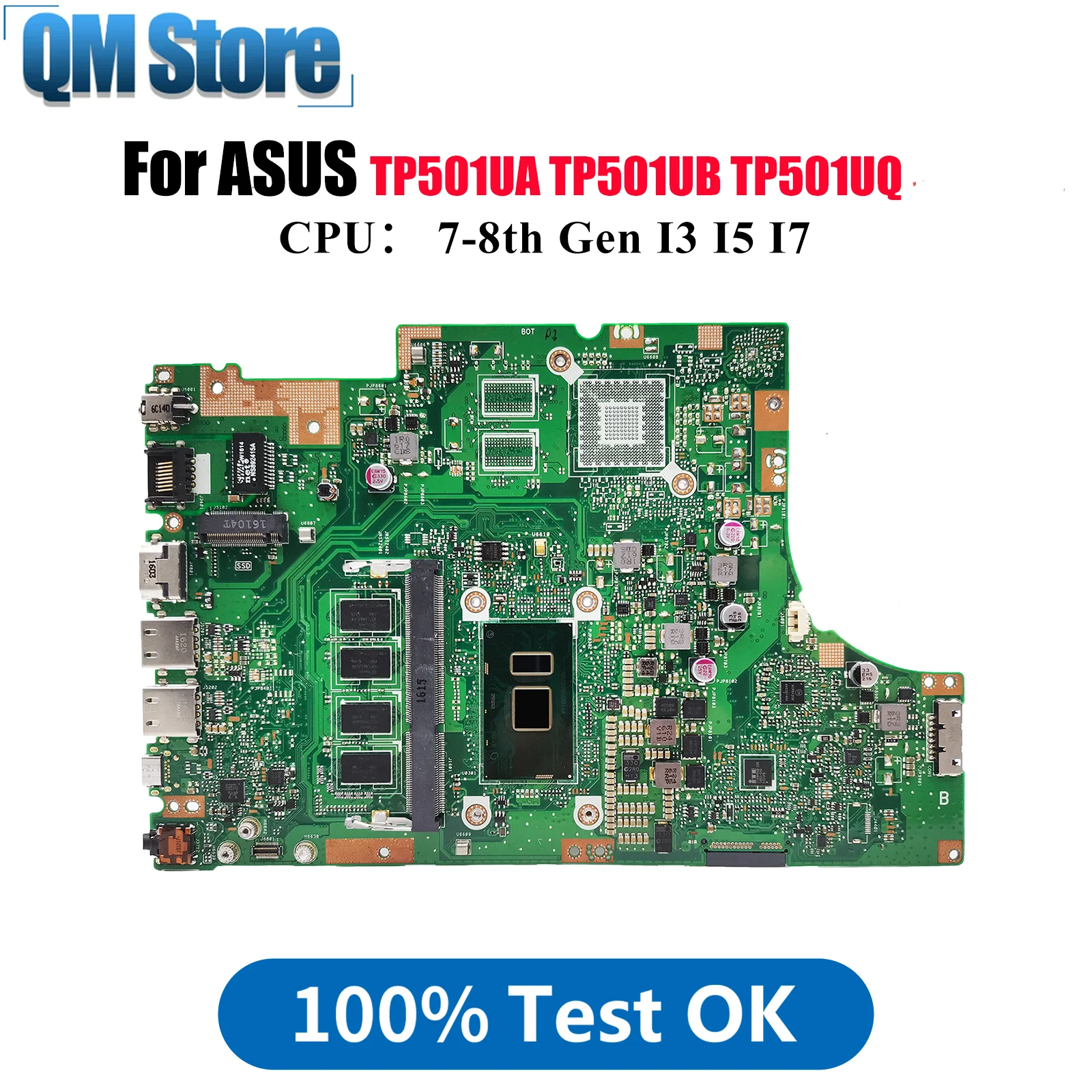 

TP501UA Материнская плата для ноутбука ASUS VivoBook Flip TP501U TP501UQK TP501UQ TP501UA TP501UB Материнская плата для ноутбука с процессором I3 I5 I7