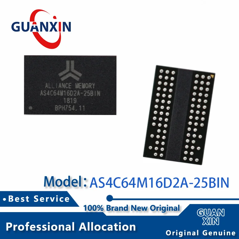 100% علامة جديدة AS4C64M16D2A-25BIN AS4C64M16D2A-25BINTR FBGA-84 AS4C64M16D2A-25