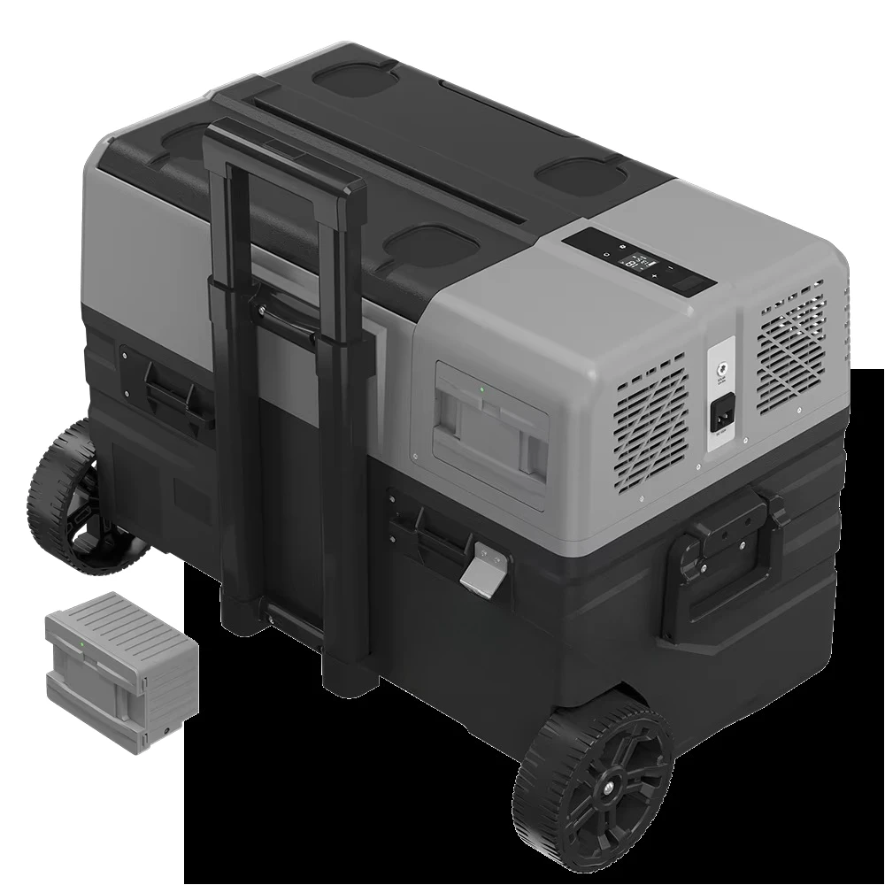 

Портативный автомобильный холодильник-морозильник JC 52L Solar Refractor 12В/24В с компрессором для улицы