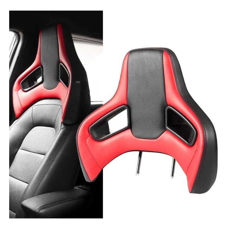 

Superior OEM Racing Car Headrest Style with PU Leather and Plug in Model Material