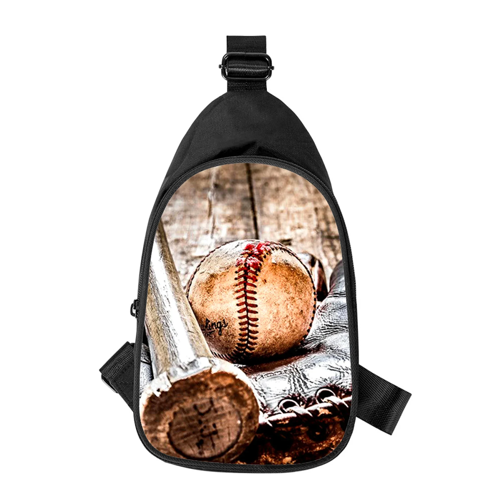 Movimento di baseball stampa 3D nuovi uomini borsa a tracolla incrociata diagonale borsa a tracolla donna marito scuola marsupio petto maschile