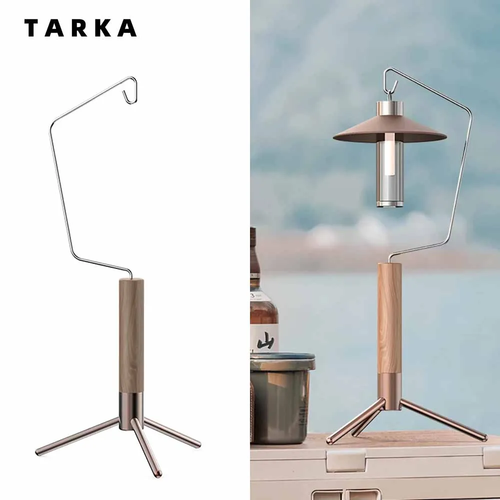 TARKA Camping Tabletop Lantern Stand Rack Odłączany stojak na lampy Wieszaki na latarnie Uniwersalne oświetlenie biurkowe Wiszące haki Stojaki