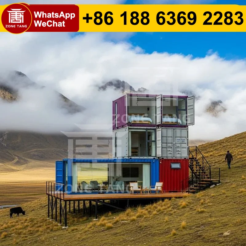 

Prefab Temperature Resistant Bungalow Home Construction Small House Flat Pack Home Luxury Container Homes Labor Camp Solar Ready