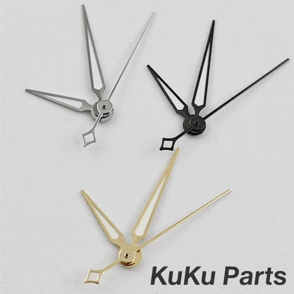 Golden NH35 Hollow Rhombus Watch Hands For NH34 NH35 NH36 Movement Watches Pointer DIY Watch Repair Parts Green Luminous Needle