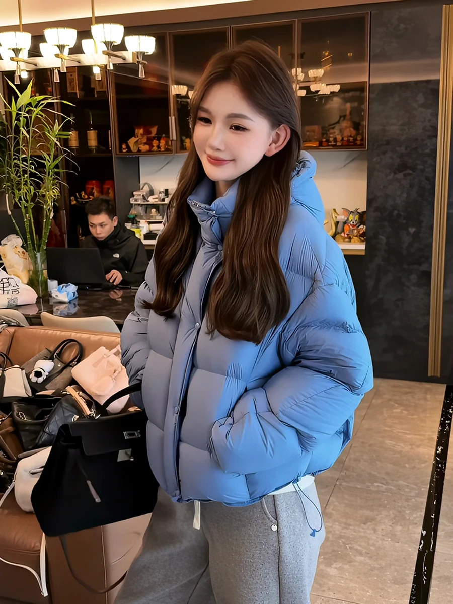 Koreańska kurtka puchowa Sle ort Puff dla kobiet, nowość na zimę 2025, mały rozmiar, luksusowa, ciepła odzież wierzchnia, elegancka i kobieca.