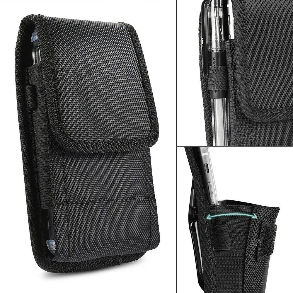 3.5-6.3 inch Mobile Phone Waist Bag for iphone for xiaomi for huawei Hook Loop Holster Pouch Belt Waist Bag for Samsung Case