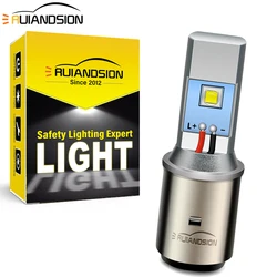 Ruiandsion-スクーターヘッドライト,xbd,オートバイ,ledフォークリフト電球,20w,dc,6v-24v,12v,P15D-25-1 k,ba20d,h6,h6m,6000個