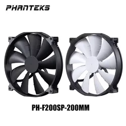 PHANTEKS F200SP Black High Air Volume Computer Case Fan 200mm 4Pin PWM Quiet Cooling Fan FDB Hydraulic Bearings