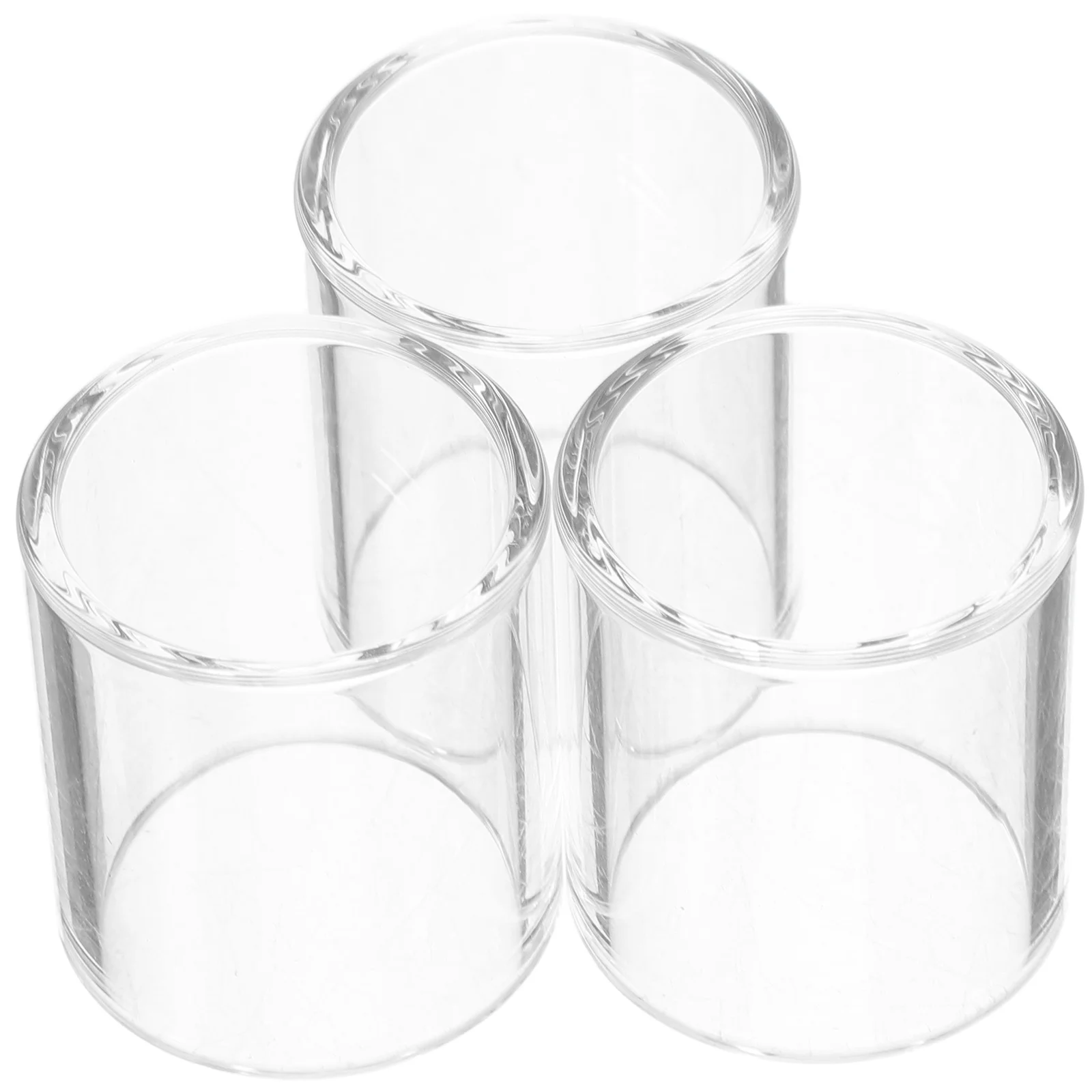 

3pcs Transparent Finger Sleeve Glass Tube Clear Electric Guitar Parts Tone Stable Ring Design Guitar Parts Accessories