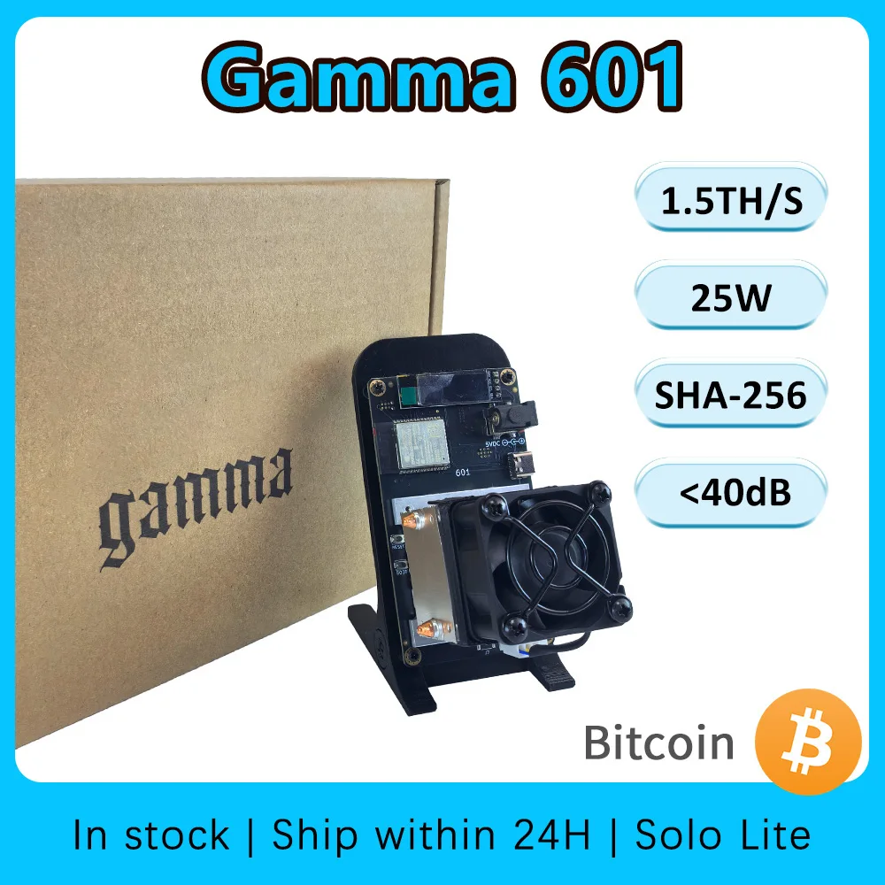 

2026 Gamma 601 1.5TH/s Mini Bitcoin Miner 25W Ultra Low Power Silent Desktop SHA256 ASIC BTC Mining Machine