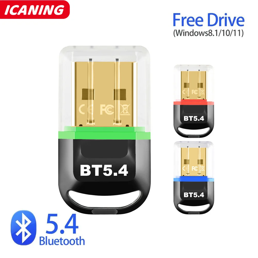 

Bluetooth 5.4 Adapter for PC USB Dongle Bluetooth Receiver for Speaker Wireless Mouse Keyboard Audio Transmitter