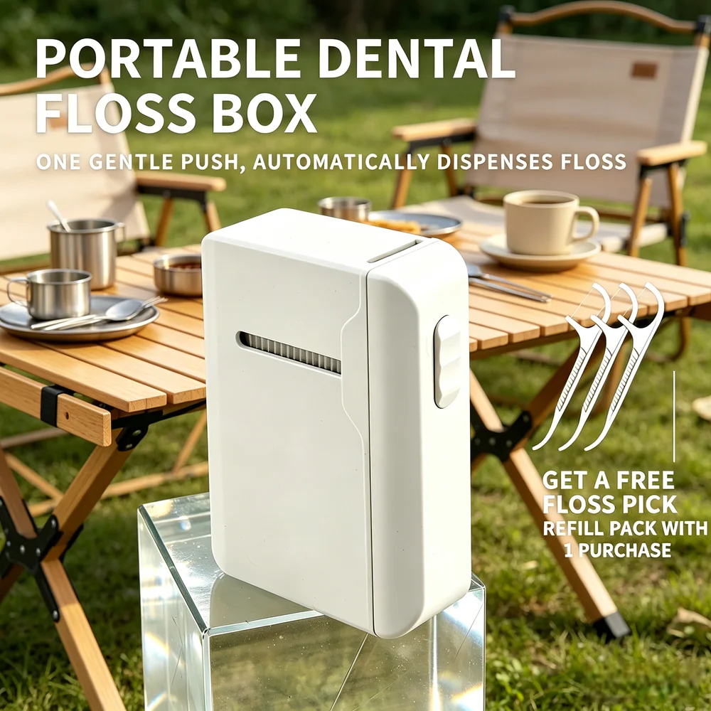 

80 шт. зубных нитей-флоссеров с легким автоматическим дозатором, удобные для использования дома и в путешествиях