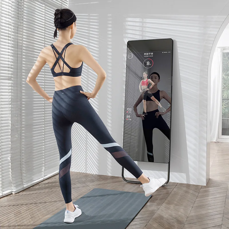 Virtual Smart Workout Home Gym 32'' Inch Fitness Mirror Intelligent Touch Screen Interactive TV Mirror For Smart Exercise