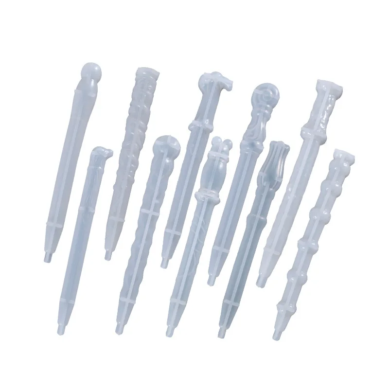 DIY Crystal Epoxy Resin Mold Irregular Shape Magic Wand Ballpoint Pen Silicone Mold Handmade Crafts Tool Resin Casting Molds