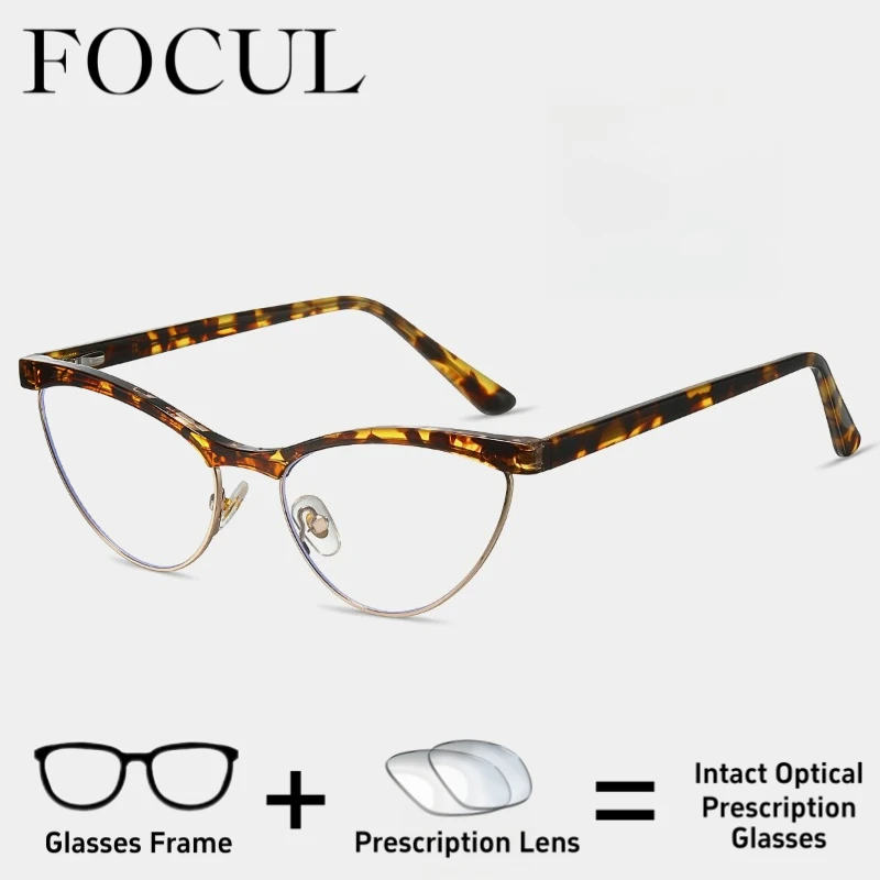 

FOCUL Women Customization Prescription Optical Eyewear Photochromic Myopia Eyeglasses Personalized HD Progressive Lens Glasses