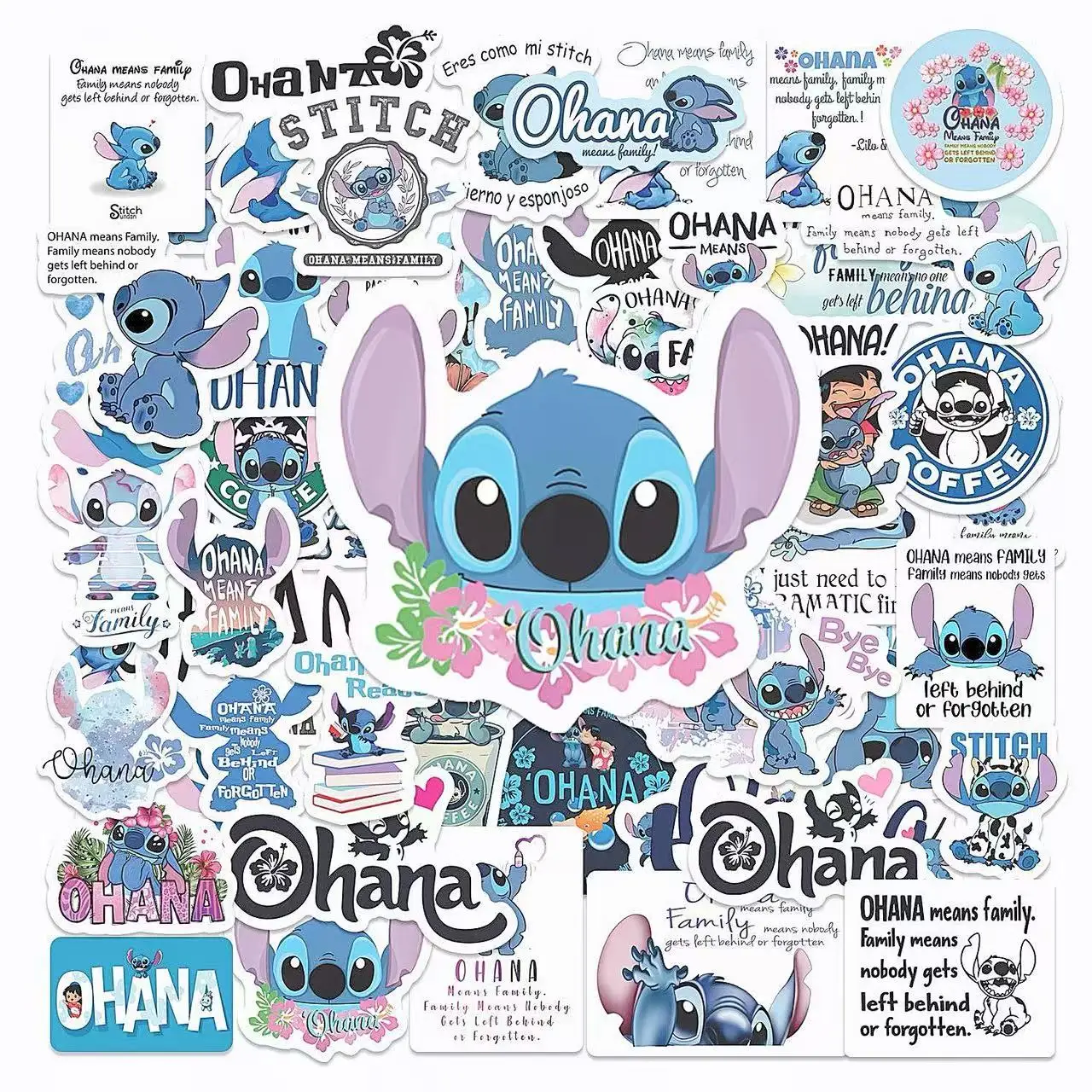 Kawaii 50 Stück Disney Cartoon Lilo und Stitch Aufkleber Kawaii Aufkleber Spielzeug Graffiti Gepäck Laptop Notebook Niedliche Aufkleber Großhandel
