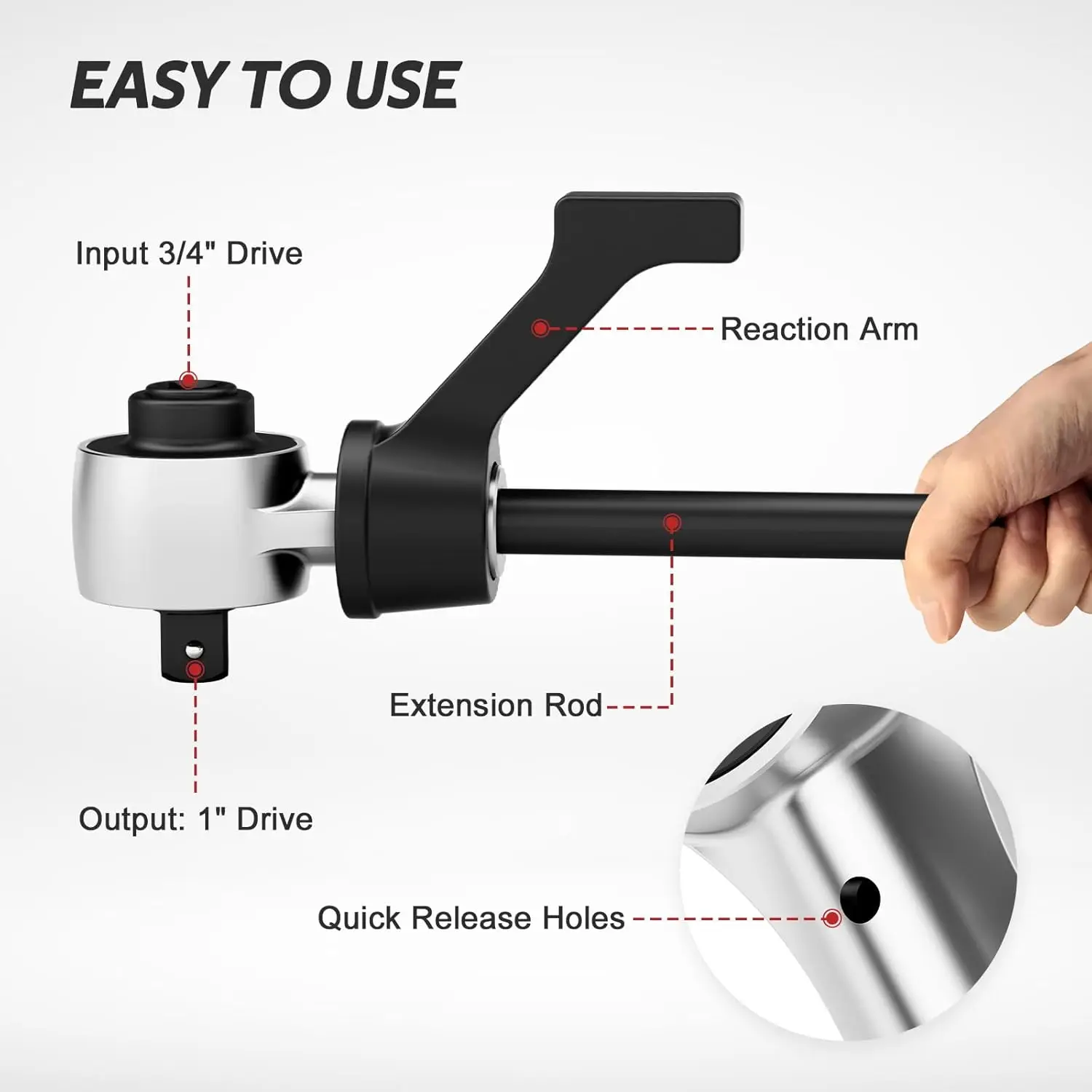 Heavy  1:3 Torque Ratio Multiplier 3/4\