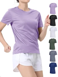 Women's Solid Color Ultralight Quick Dry Sport T-Shirt,Breathable Lightweight ,Running Gym Compression Shirt