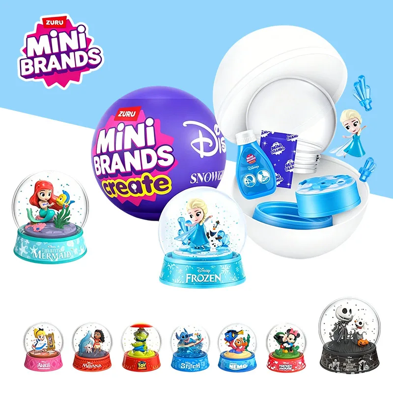 

Zuru Mini Brands Disney Themed Snowflake Crystal Ball Diy Production Trendy Blind Box Surprise Ball Children's Christmas Gift