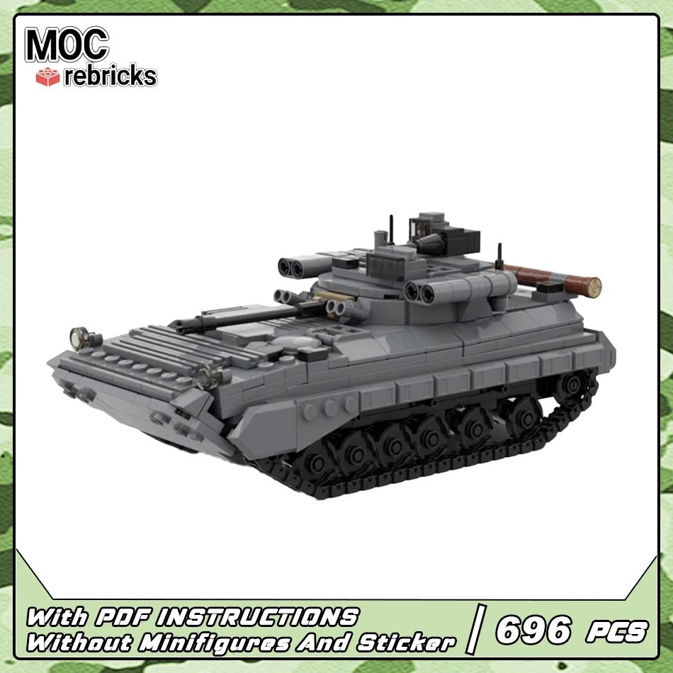 

Military Vehicle Series BMP-2M Tank MOC Building Block DIY Model Puzzle Originality Collection Experts Brick Toys Xmas for Gifts