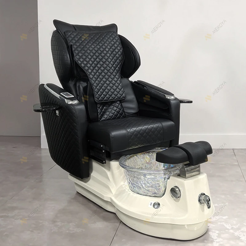 

Luxurious Nail Salon Equipment Human Touch Massage Foot Spa Chair Modern Electric Reclining Pedicure Chair with Jet Pump