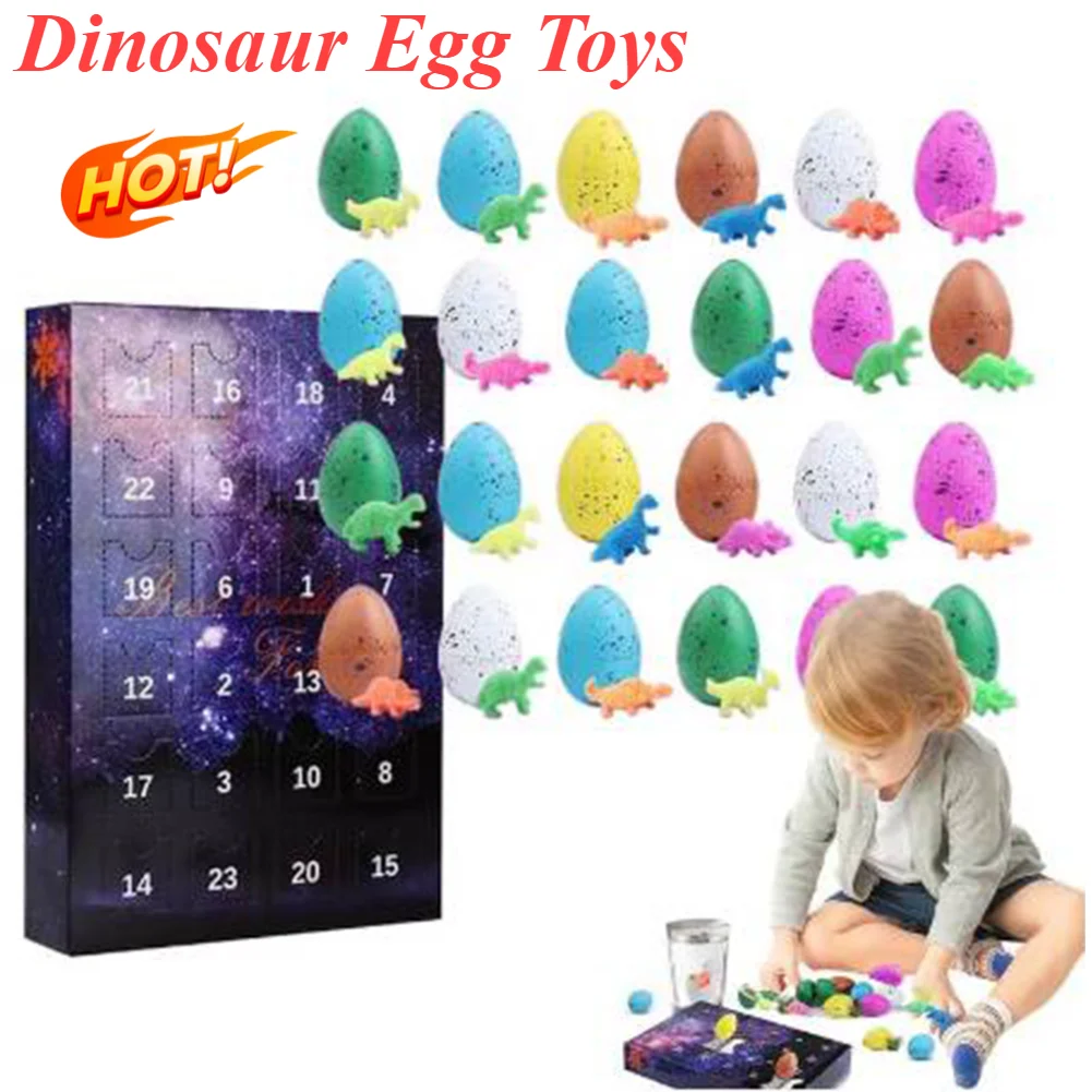 2024 Dinosaur Eggs Christmas Advent Calendar Xmas Countdown Calendar Surprise Christmas Gifts Easter Toys for Boys Girls