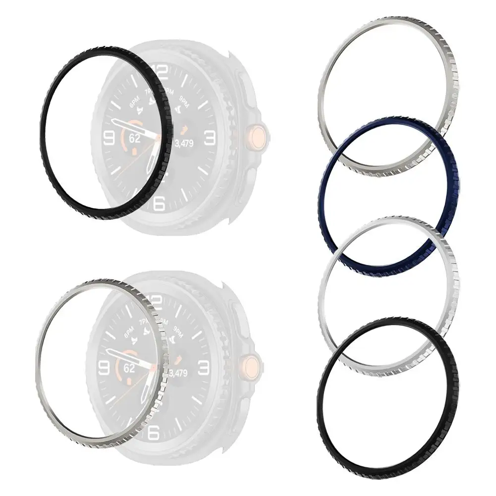Para Samsung Galaxy Watch 8 Classic 46 mm, cubierta de anillo de acero inoxidable con bisel de metal, marco protector delgado para reloj, bisel de reloj de 46 mm