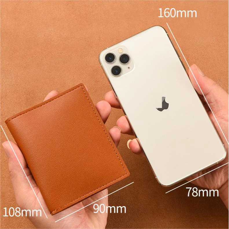 Ultra-thin Small Bank Cards Multi Card Slot Card Holder Wallet Women Men Credit Cards Bag Male Card Holder Solid Leather Wallet