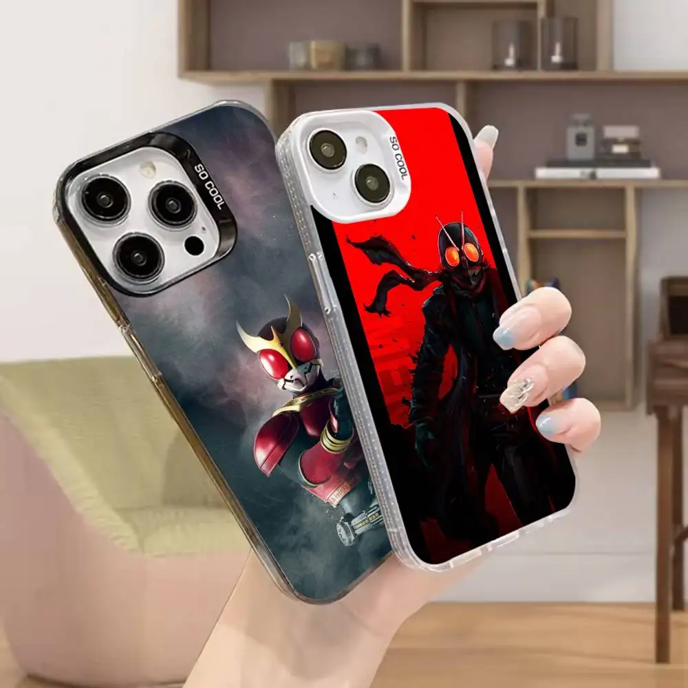 

Masked K-Kamen R-Rider Phone Case For iPhone 16,15,14,13,12,11,Mini,Pro,SE,MAX White Matte Shockproof Cover
