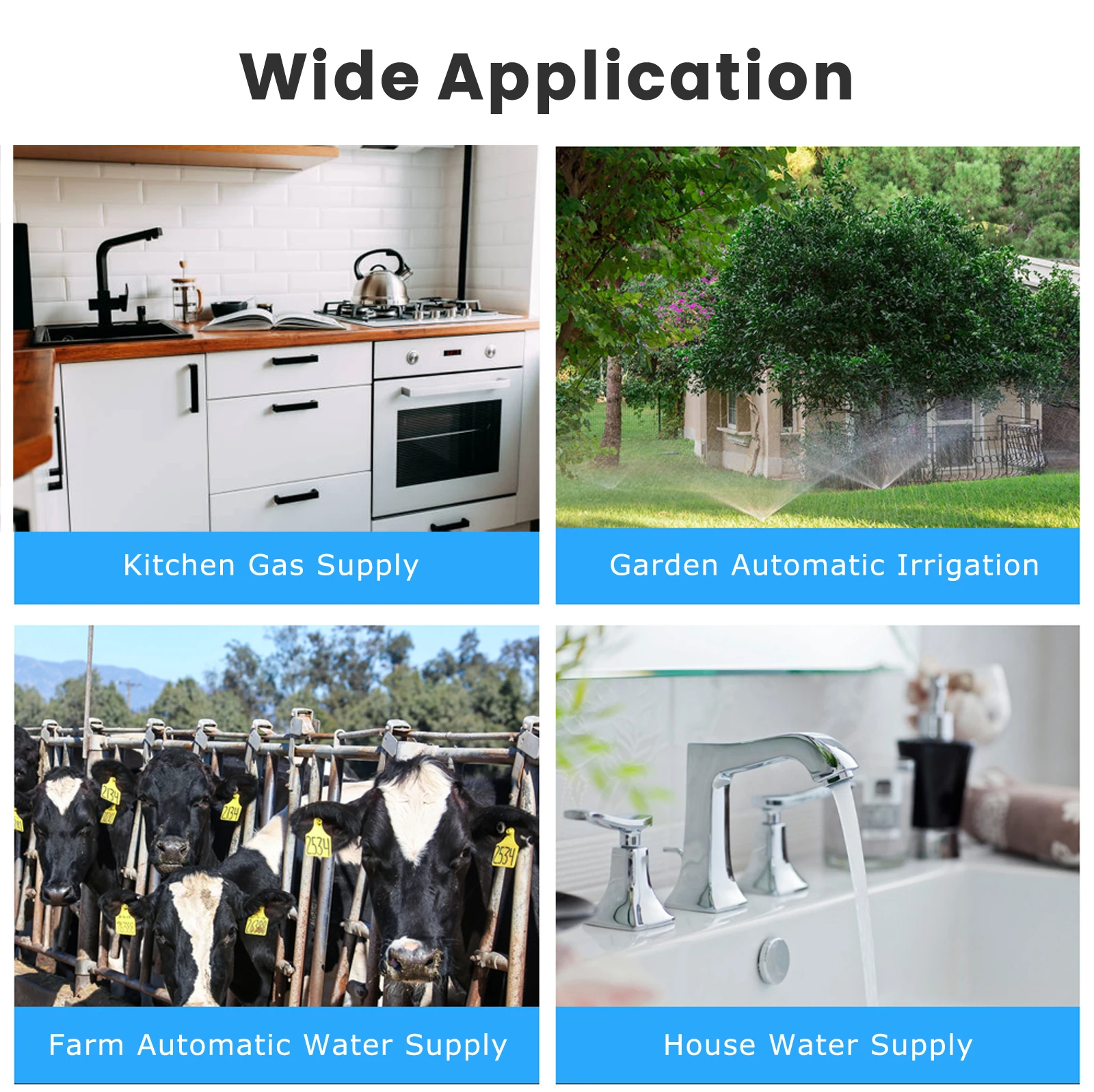 ZigBee Wifi Gas Water Valve irrigation Controller,  Work with Tuya eWeLink Hub Sonoff ZBBridge, Home Assistant via Zigbee2mqtt