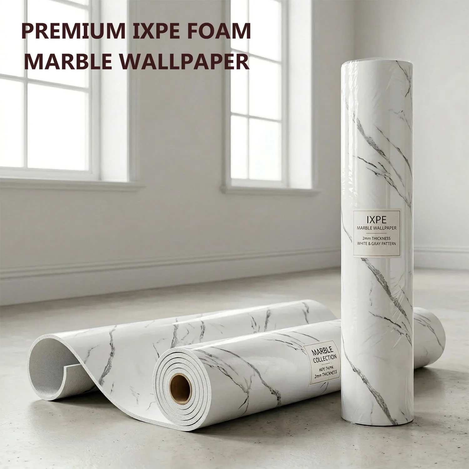Peel and Stick White 3D Marble Contact Paper Waterproof Countertop Cover Self Adhesive Wallpaper for Kitchen Backsplash DIY Home