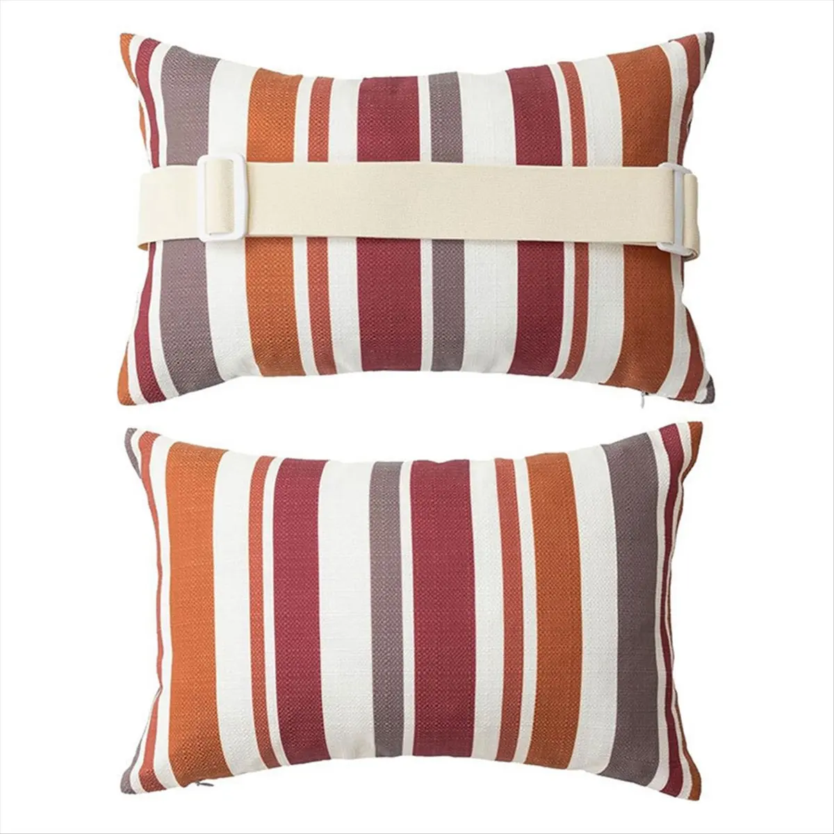 A013 2 Pcs Chaise Lounge Head Pillow with Strap Outdoor Waterproof Neck Headrest Pillow with Adjustable Elastic Band A